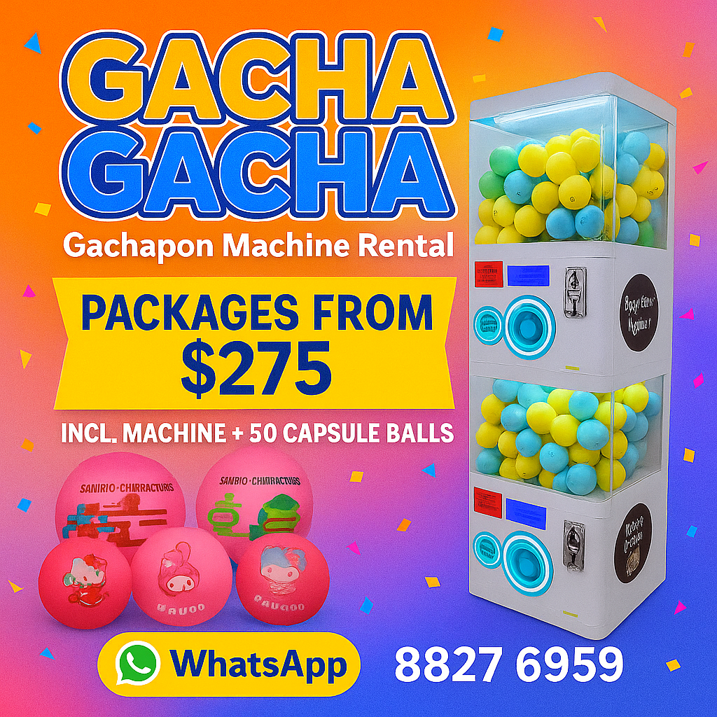 Gachapon machine rental Singapore